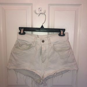 Brandy Melville White Jean Shorts!